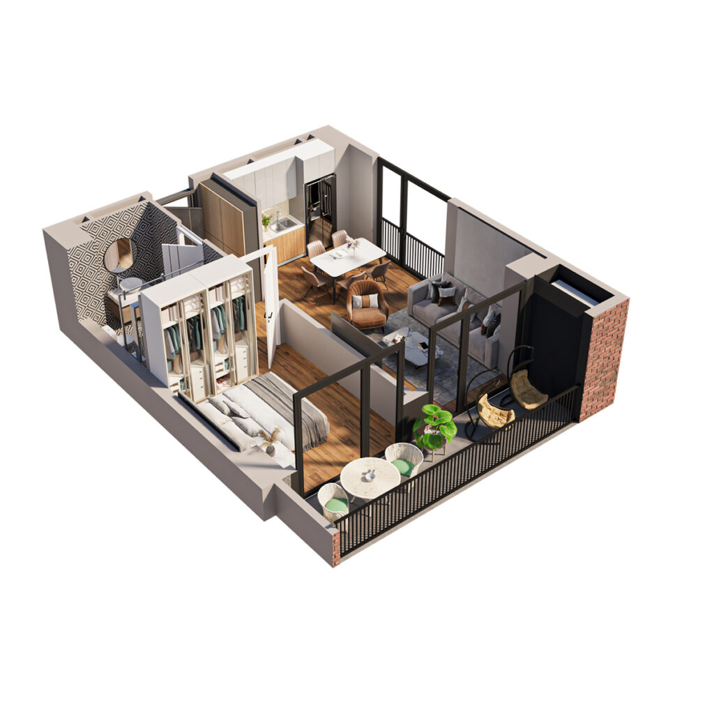 Apartment 24 — 3D plan
