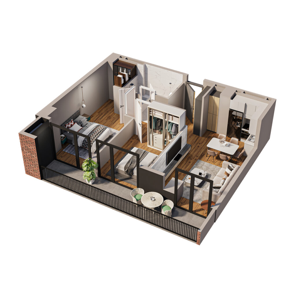Apartment 22 — 3D plan