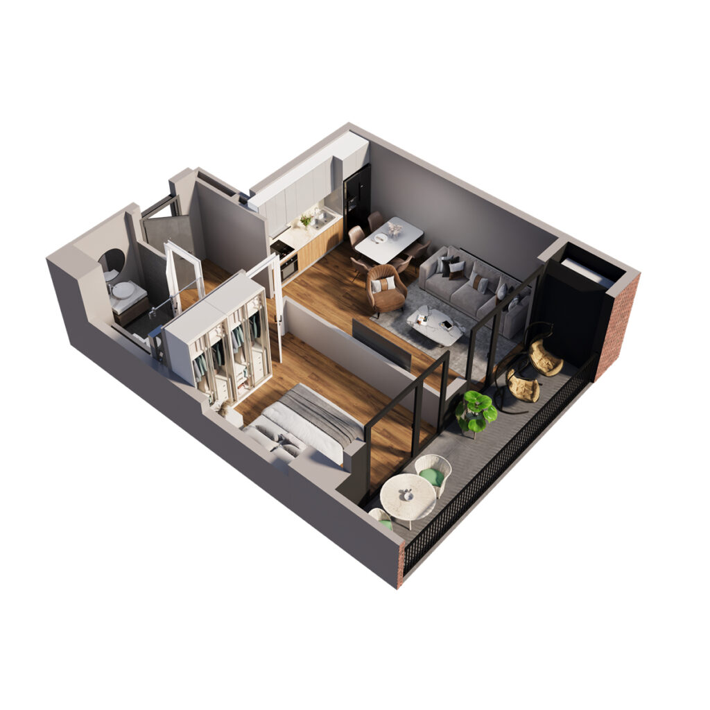 Apartment 1 — 3D plan