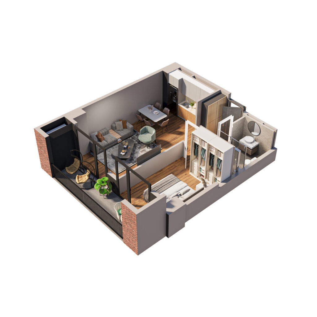 Apartment 197 — 3D plan