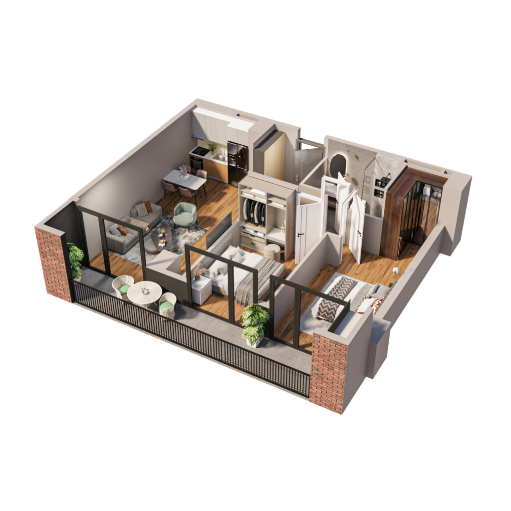 Apartment 368 — 3D plan