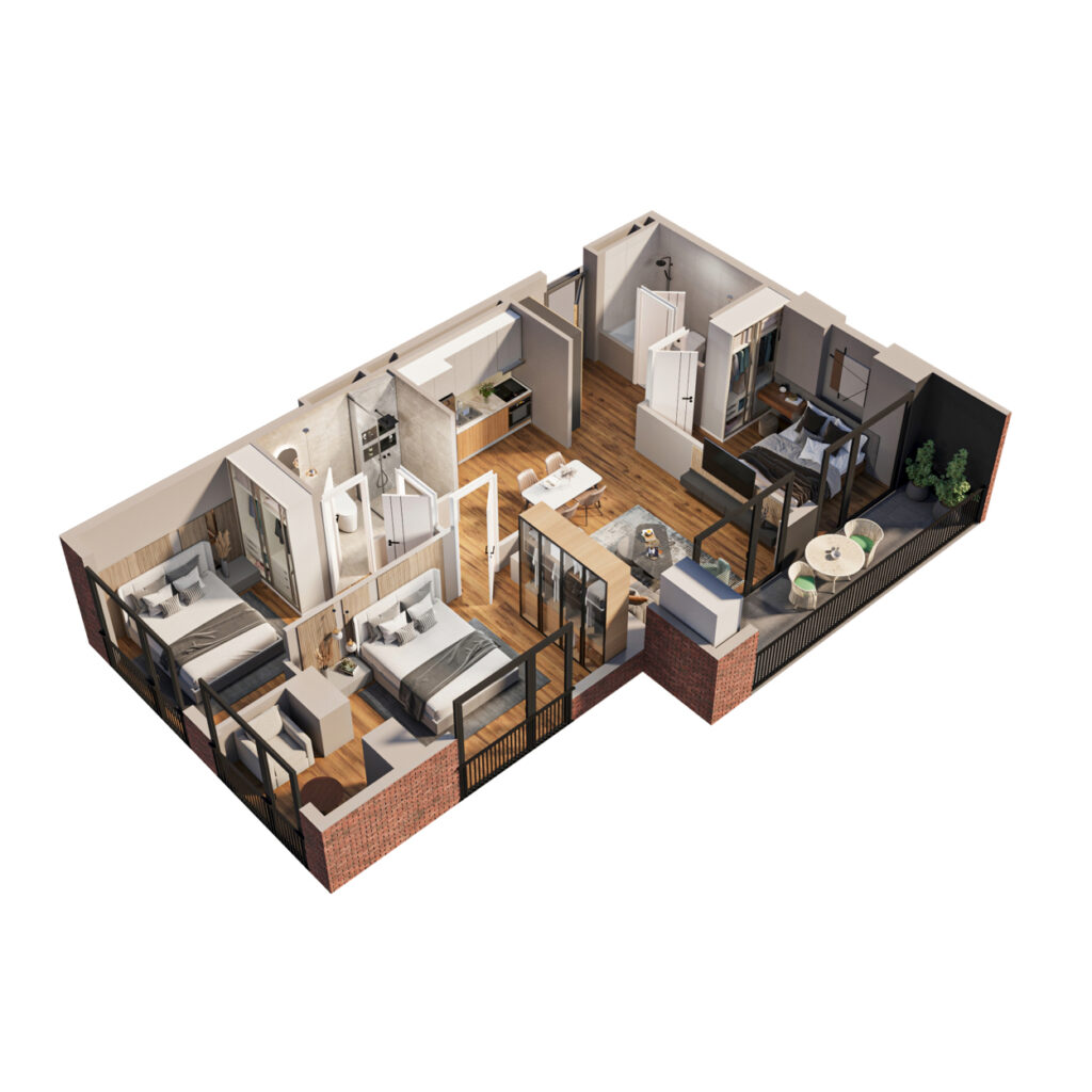Apartment 484 — 3D plan