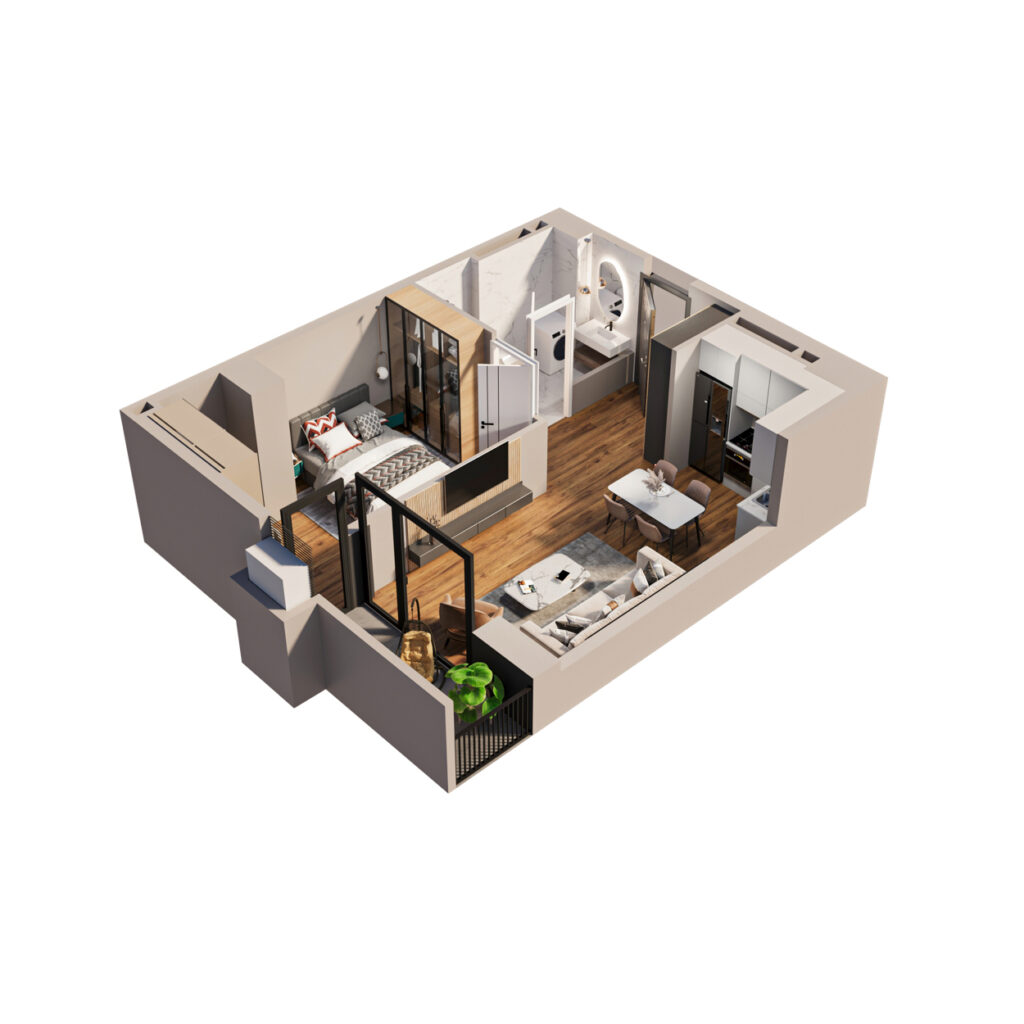 Apartment 392 — 3D plan