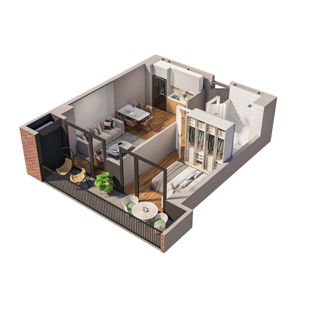 Apartment 25 — 3D plan