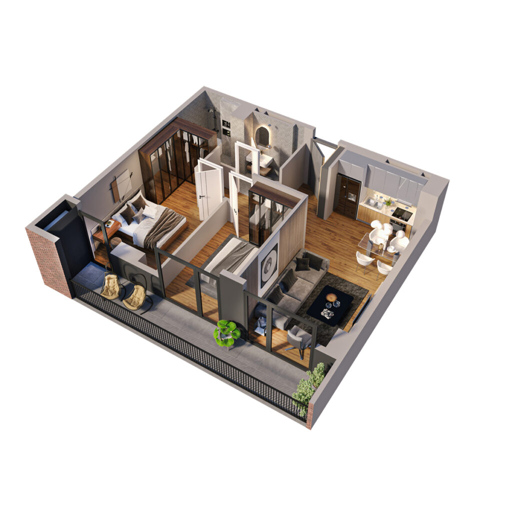 Apartment 9 — 3D plan