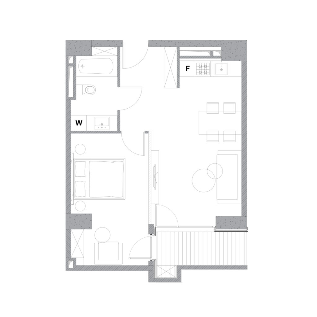 Apartment 100 — 2D plan