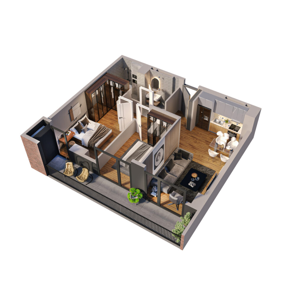 Apartment 490 — 3D plan