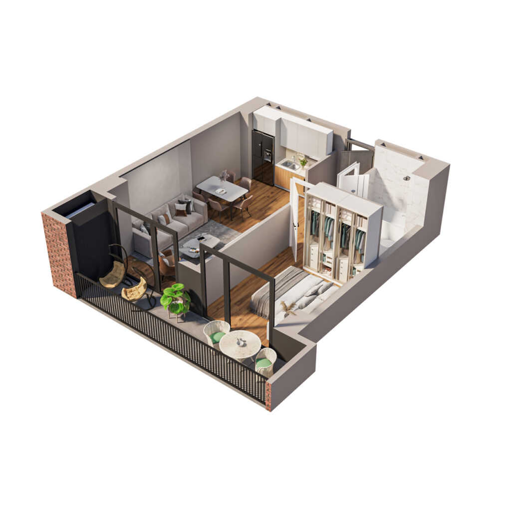 Apartment 452 — 3D plan