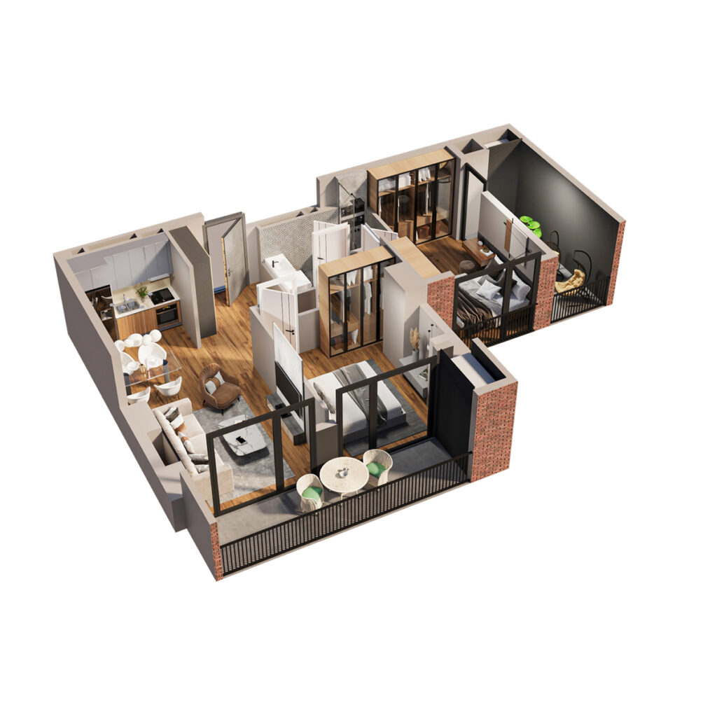 Apartment 32 — 3D plan