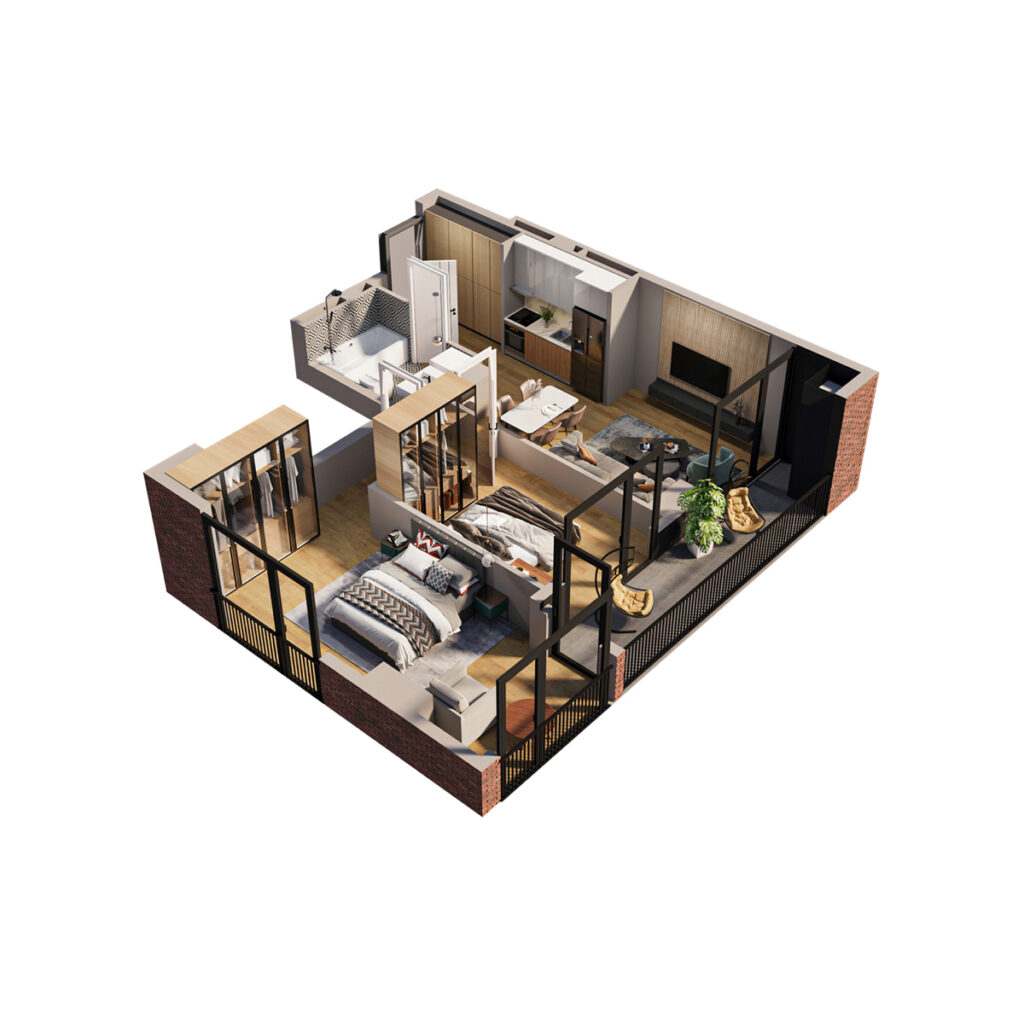 Apartment 70 — 3D plan